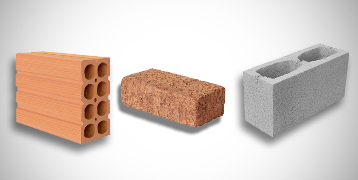 tijolos usados em construções